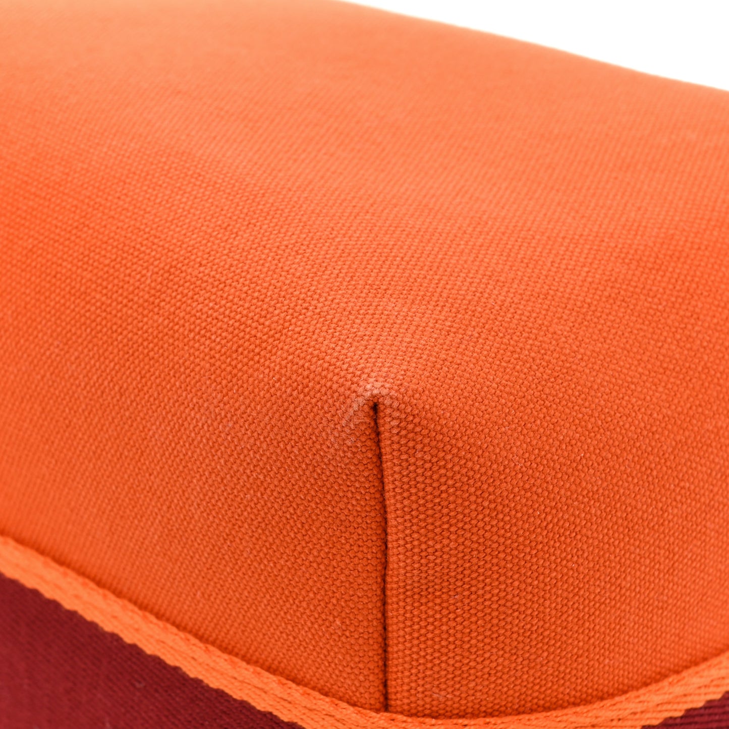 Canvas Large Bride-A-Brac Pouch Orange Feu Burgundy