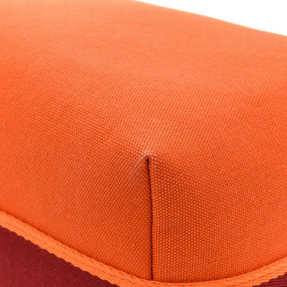 Hermes Canvas Large Bride-A-Brac Pouch Orange Feu Burgundy 12 of 15
