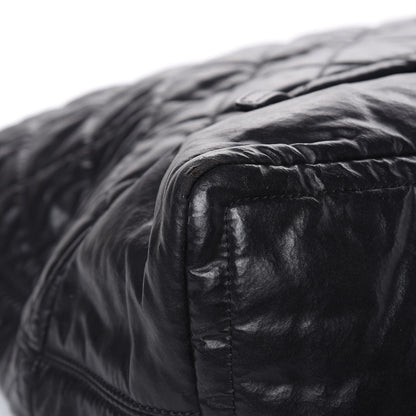 Chanel Coated Canvas Quilted Large Garment Travel Bag Black 11 of 16