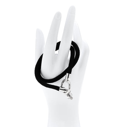 Hermes Silk Maxi Glenan Double Tour Bracelet Black 2 of 6