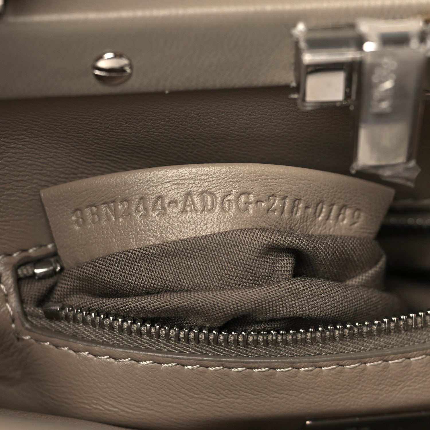 Fendi Nappa Stacked Bar Mini Peekaboo Iconic Satchel Tortora 6 of 9