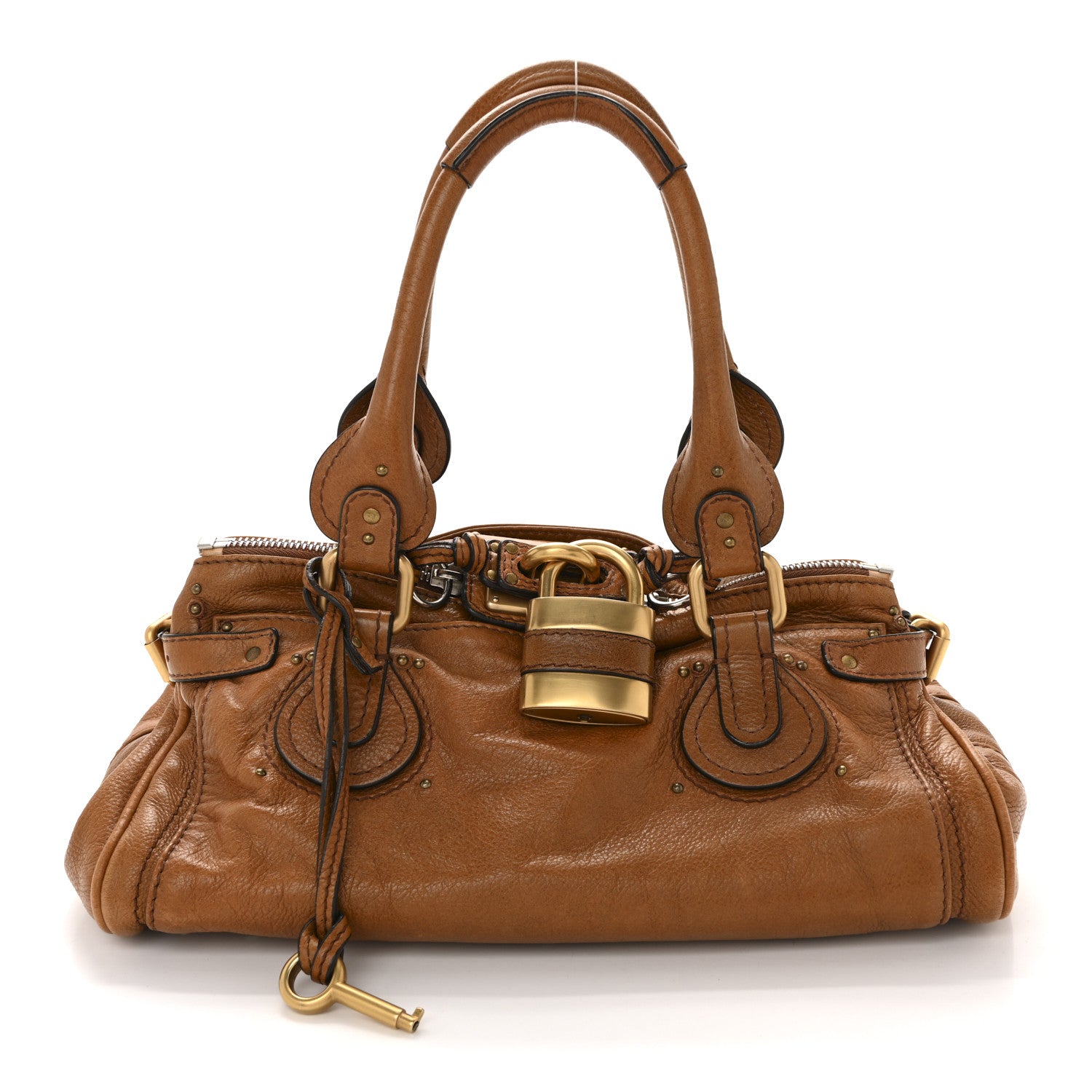 Chloe Calfskin Medium Paddington Satchel Tan 1 of 12