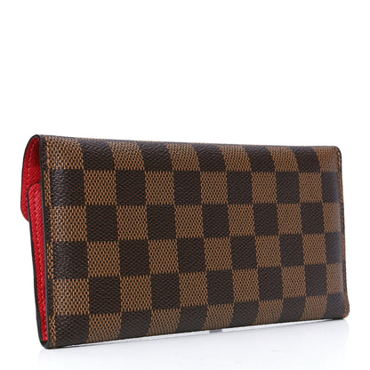 Louis Vuitton Damier Ebene Josephine Wallet Red 2 of 5