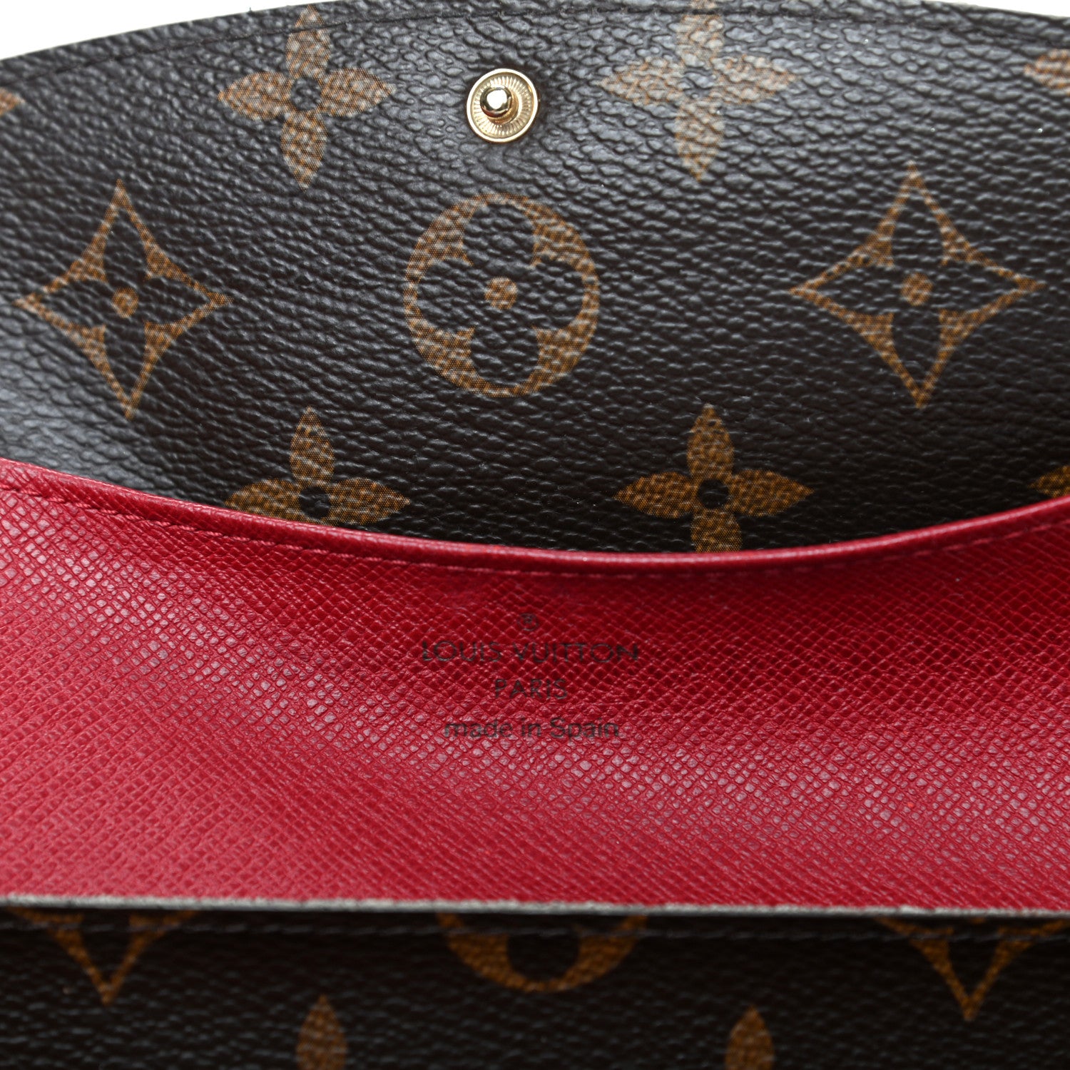 Louis Vuitton Monogram Emilie Wallet Red 6 of 7