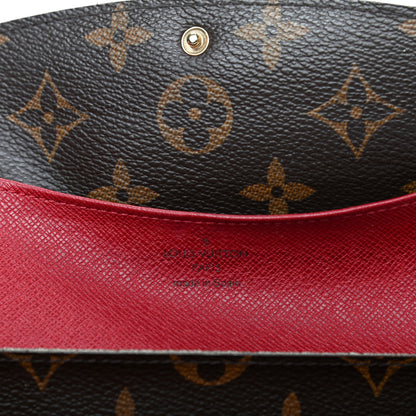 Louis Vuitton Monogram Emilie Wallet Red 6 of 7
