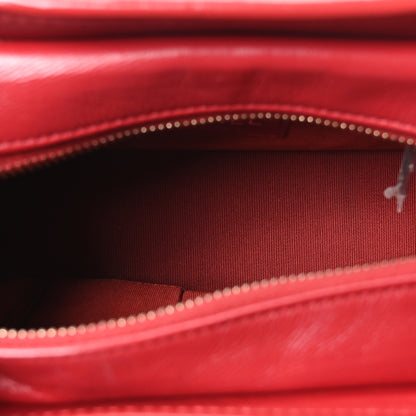 Chanel Aged Calfskin Quilted Small Gabrielle Logo Hobo Red 5 of 10