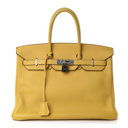 Hermes Taurillon Clemence Birkin 35 Soleil 1 of 24