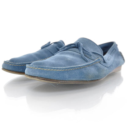 Hermes Suede Amico Loafers 40 Bleu Thalassa 2 of 6