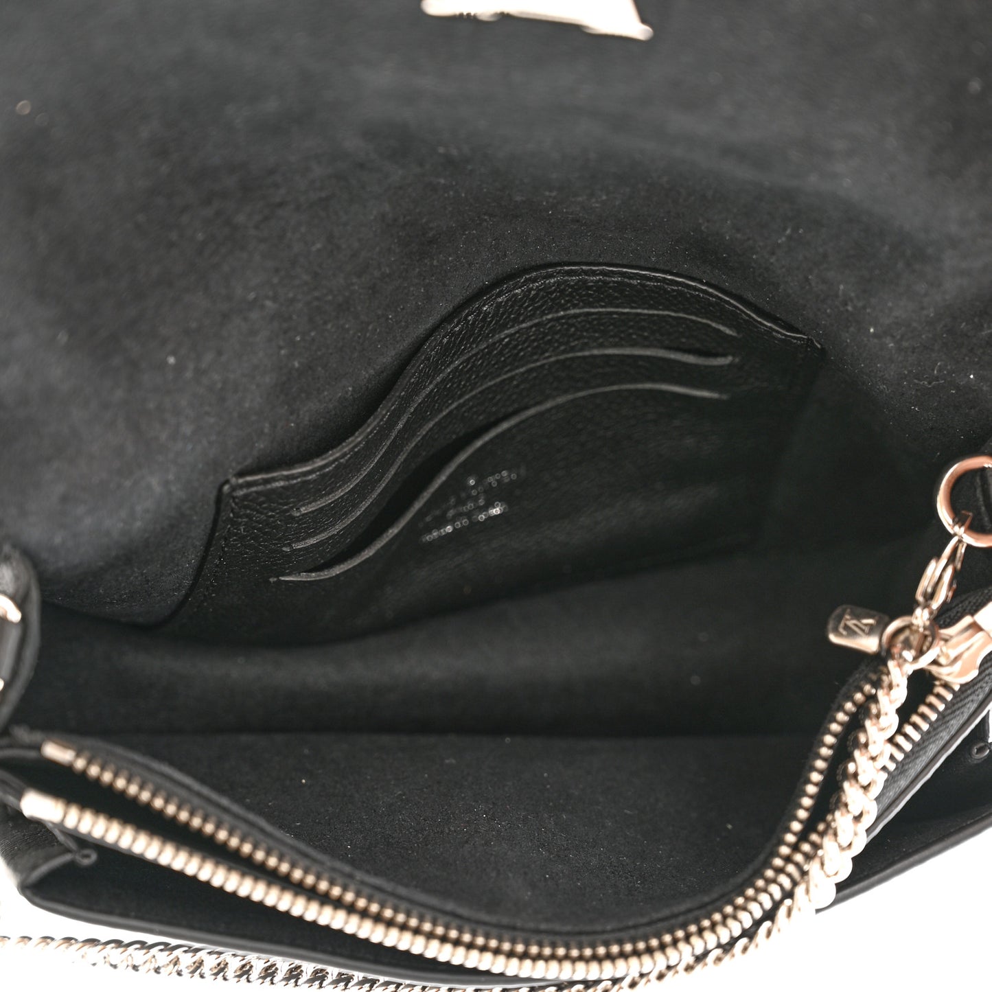 Soft Calfskin My Lockme Chain Pochette Black