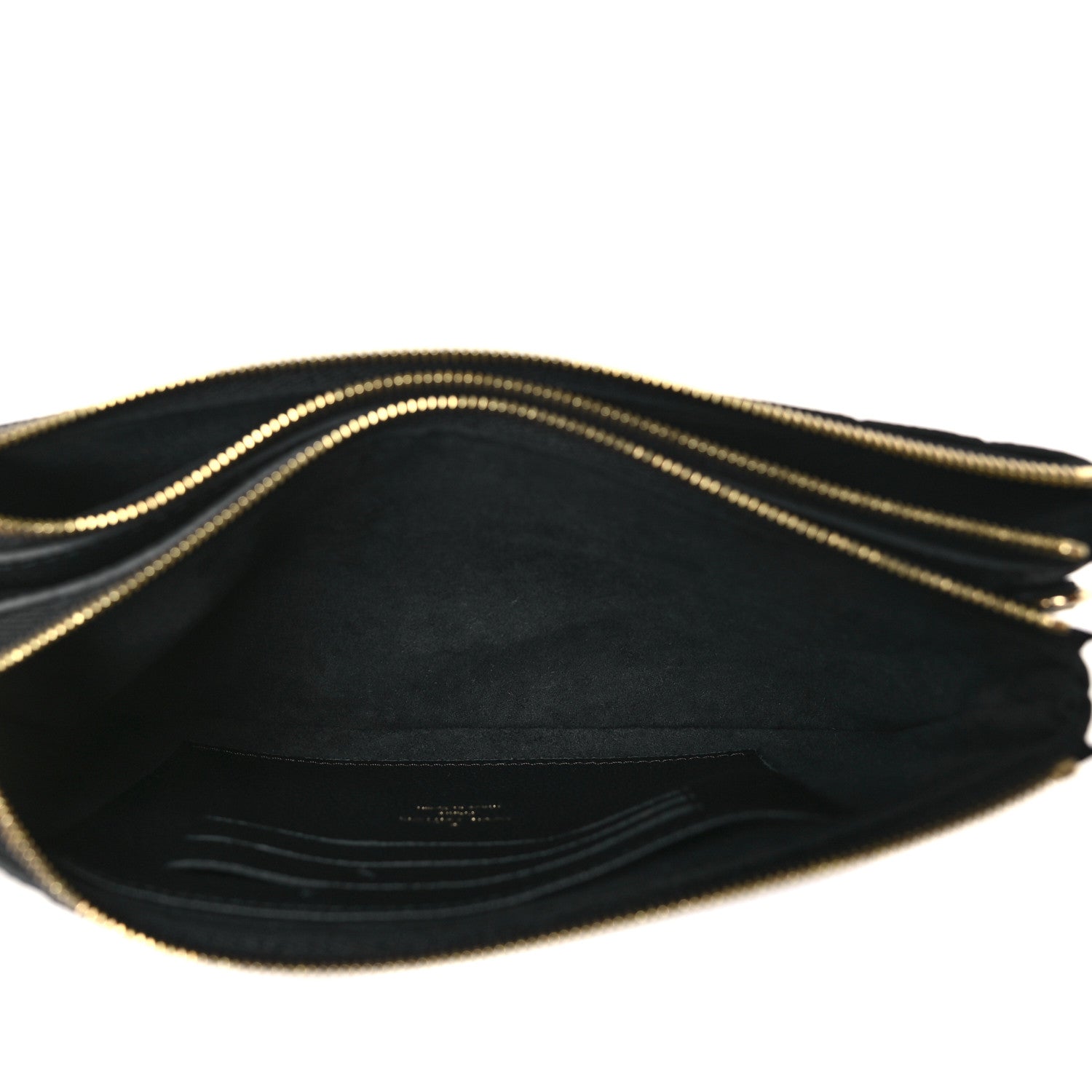 Louis Vuitton Empreinte Double Zip Pochette Black 5 of 9