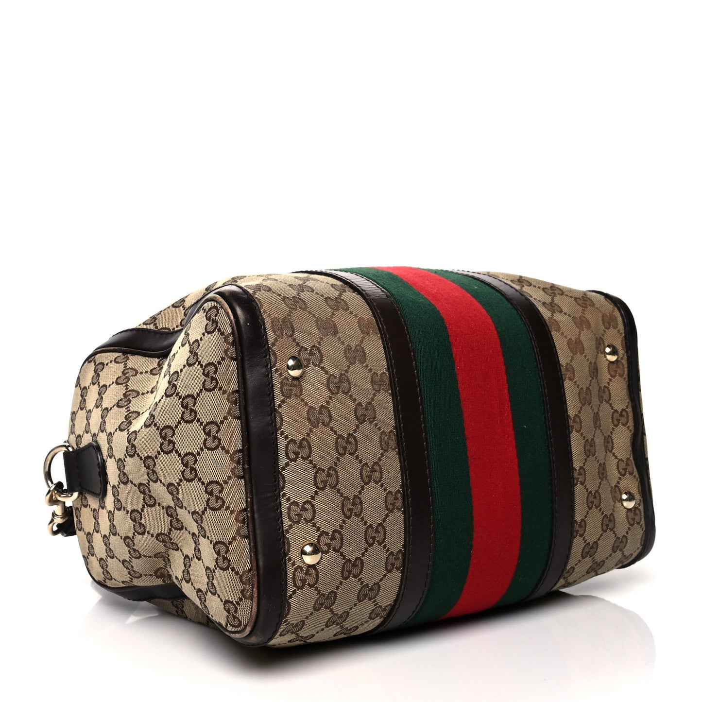 Monogram Vintage Web Medium Boston Dark Brown