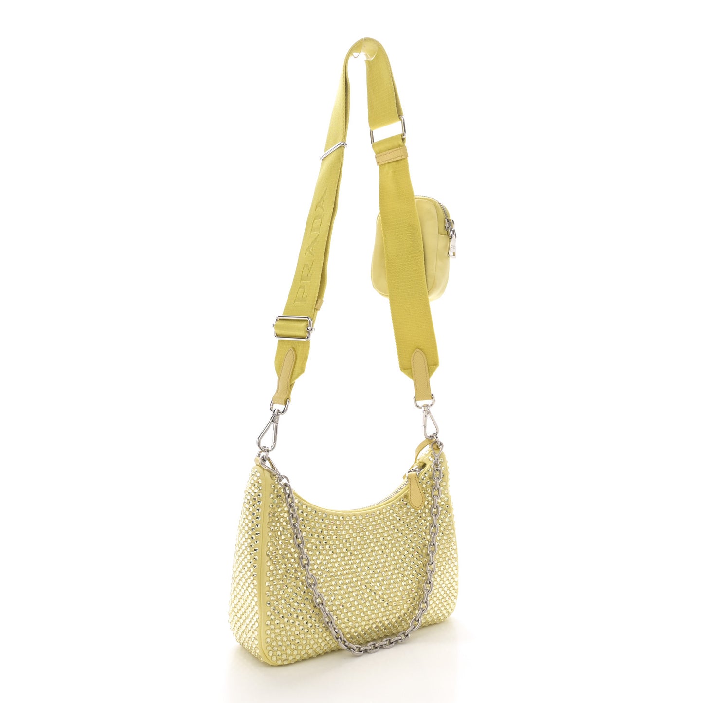 Satin Crystal Re-Edition 2005 Shoulder Bag Ananas