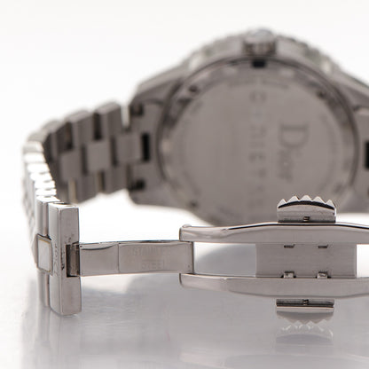 Christian Dior Stainless Steel Diamond Sapphire 33mm Christal Quartz Watch White 7 of 9