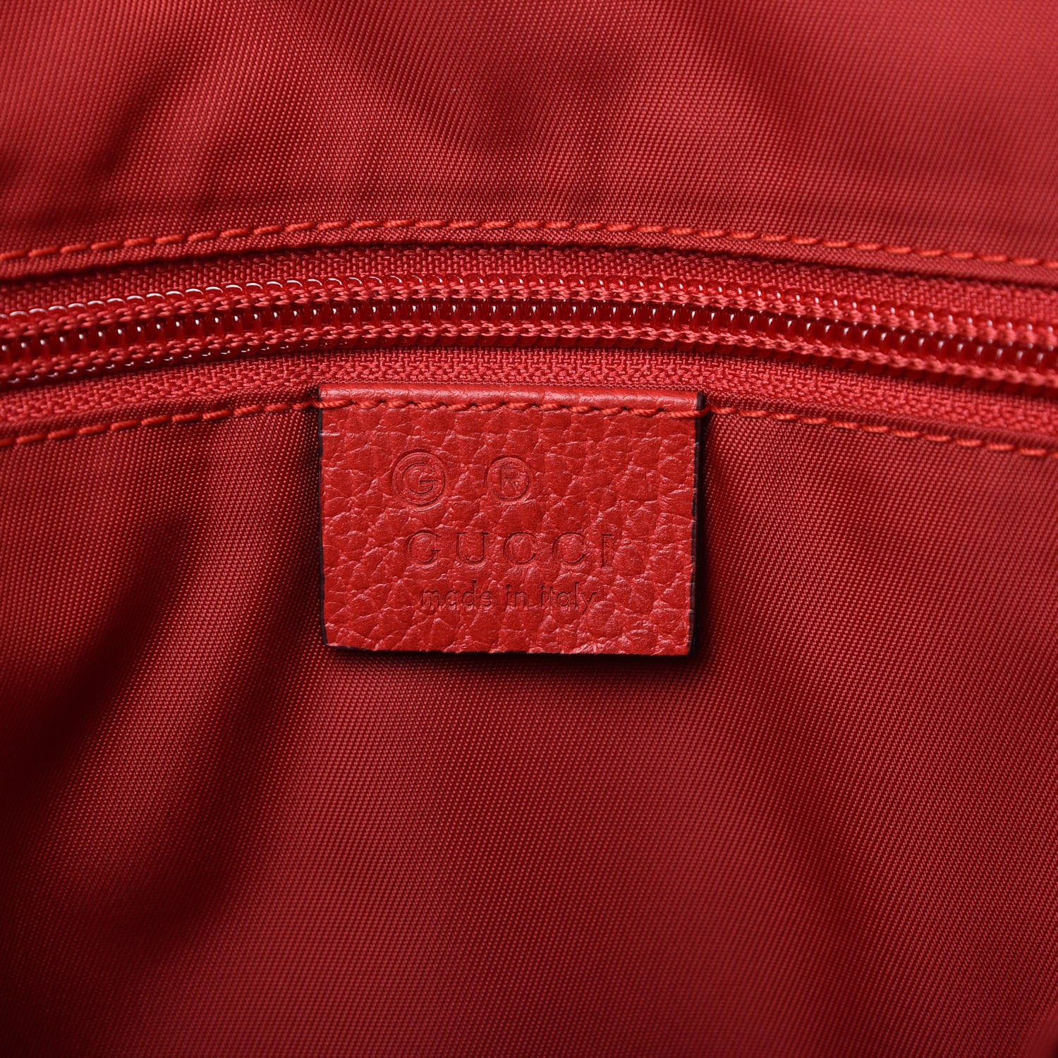 Gucci Nylon Monogram Double Buckle Flap Messenger Bag Vibrant Red 8 of 10