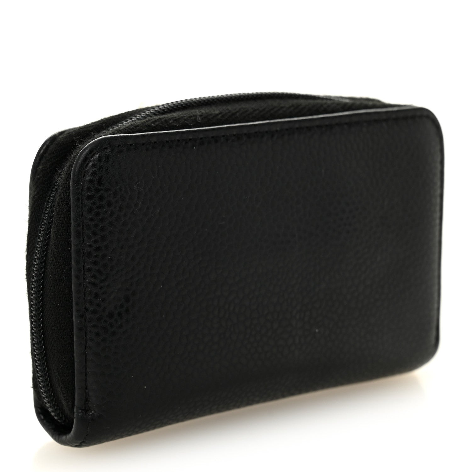 Chanel Caviar Timeless CC Zip Around Coin Purse Black 1847909