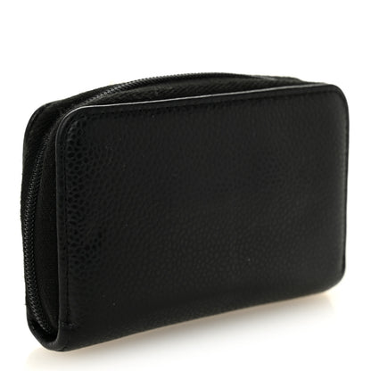 Chanel Caviar Timeless CC Zip Around Coin Purse Black 3 of 8