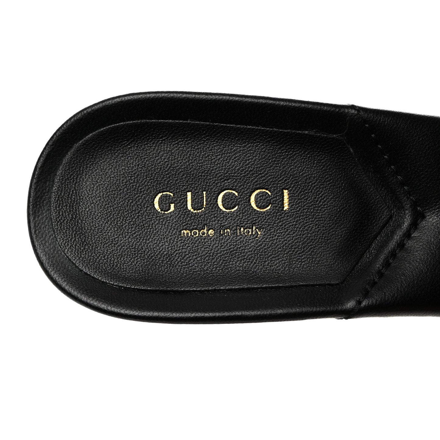 Nappa Matelasse Monochrome GG Marmont 75mm Slide Sandals 36.5 Black