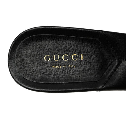 Gucci Nappa Matelasse Monochrome GG Marmont 75mm Slide Sandals 36.5 Black 6 of 9