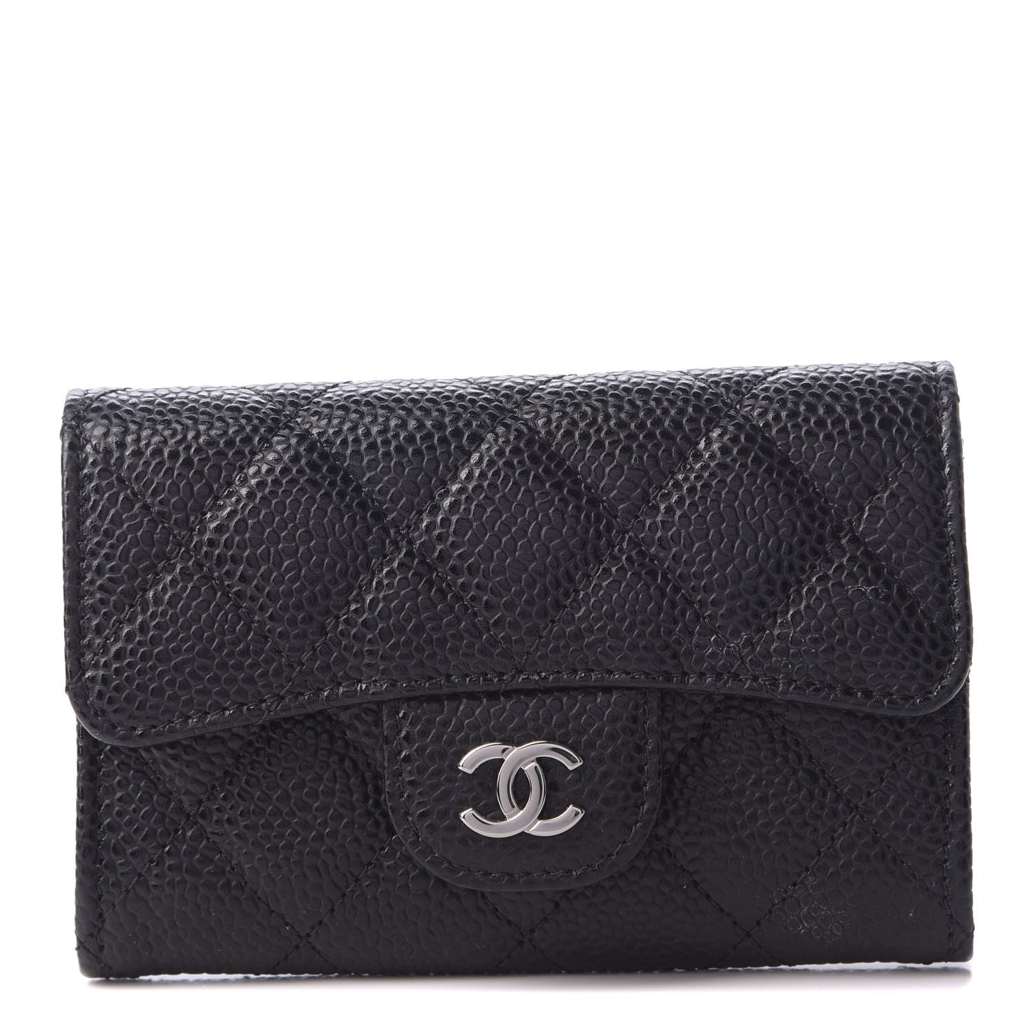 Chanel Caviar Quilted Flap Card Holder Black 1 of 9