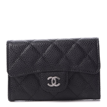 Chanel Caviar Quilted Flap Card Holder Black 1 of 9