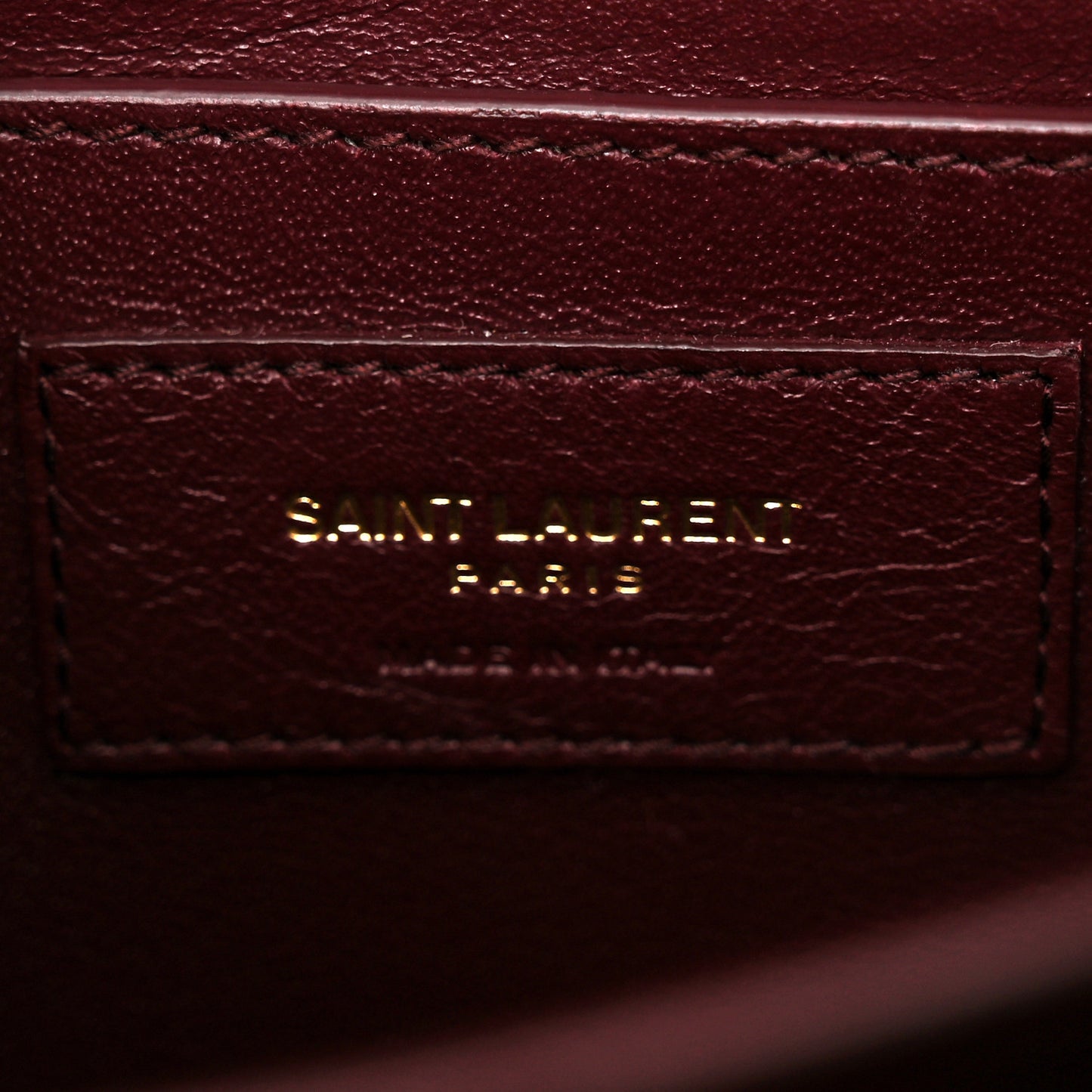 SAINT LAURENT Smooth Calfskin Medium Classic Monogram Cassandra Top Handle Black Rouge Legion