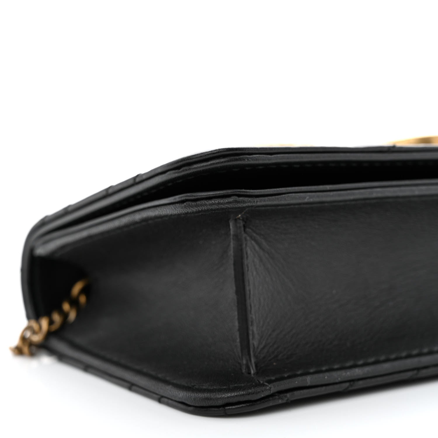 Gucci Calfskin Matelasse Animal Studs GG Marmont Mini Bag Black 8 of 10