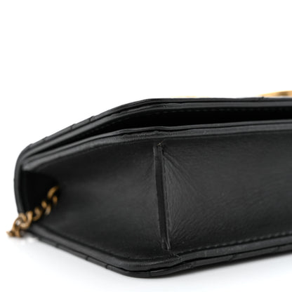 Gucci Calfskin Matelasse Animal Studs GG Marmont Mini Bag Black 8 of 10