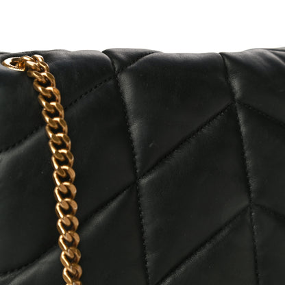 Saint Laurent Lambskin Quilted Toy Loulou Puffer Monogram Chain Satchel Black 14 of 15