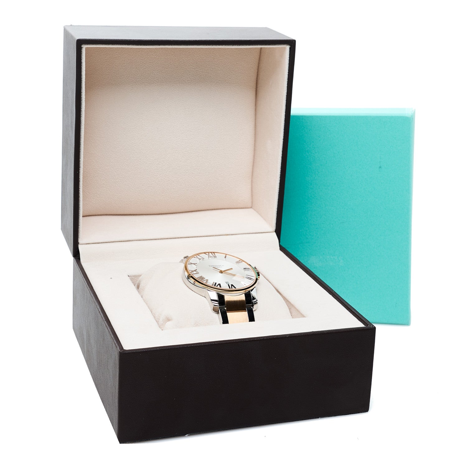 Tiffany Stainless Steel 18K Rose Gold 42mm Atlas Automatic Watch 5 of 5