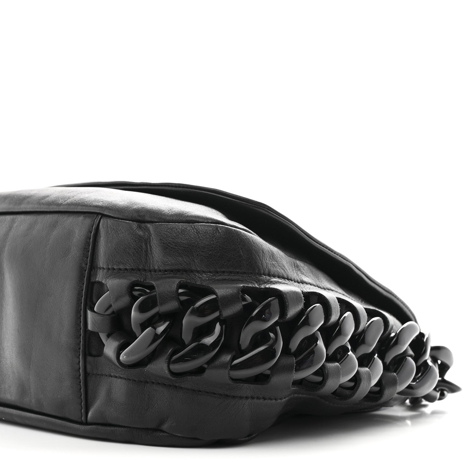 Chanel Calfskin Modern Chain Rhodoid Flap Black 10 of 10