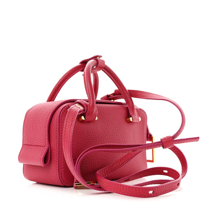 Delvaux Taurillon Soft Nano Cool Box Satchel Framboise 3 of 12