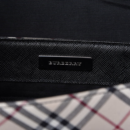 Burberry Calfskin Nova Check Shoulder Bag Black 8 of 9