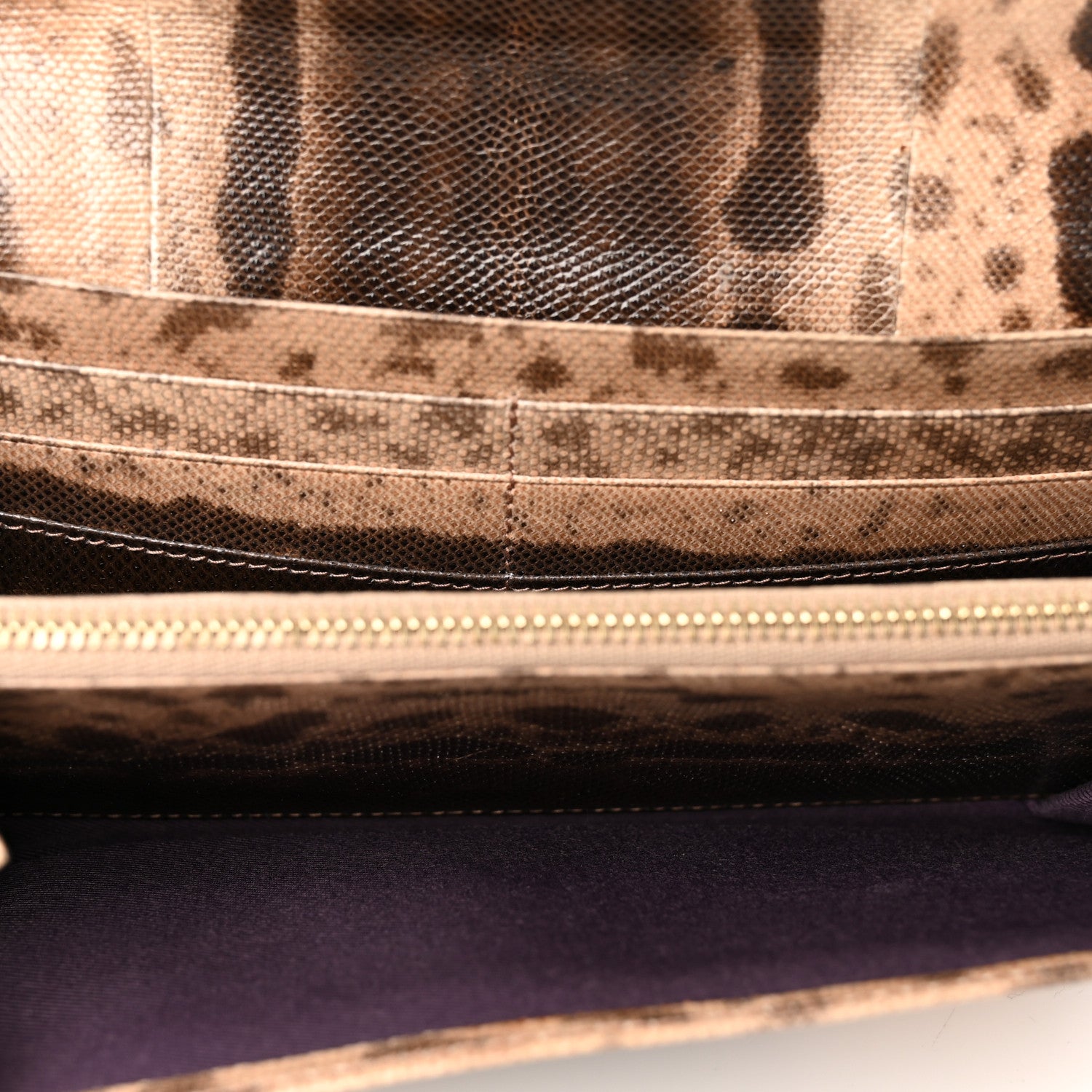 Bulgari Karung Calfskin Serpenti Forever Long Wallet Brown 5 of 8
