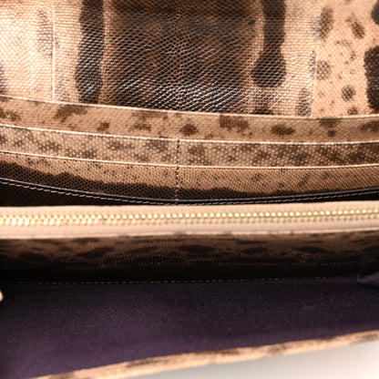 Bulgari Karung Calfskin Serpenti Forever Long Wallet Brown 5 of 8
