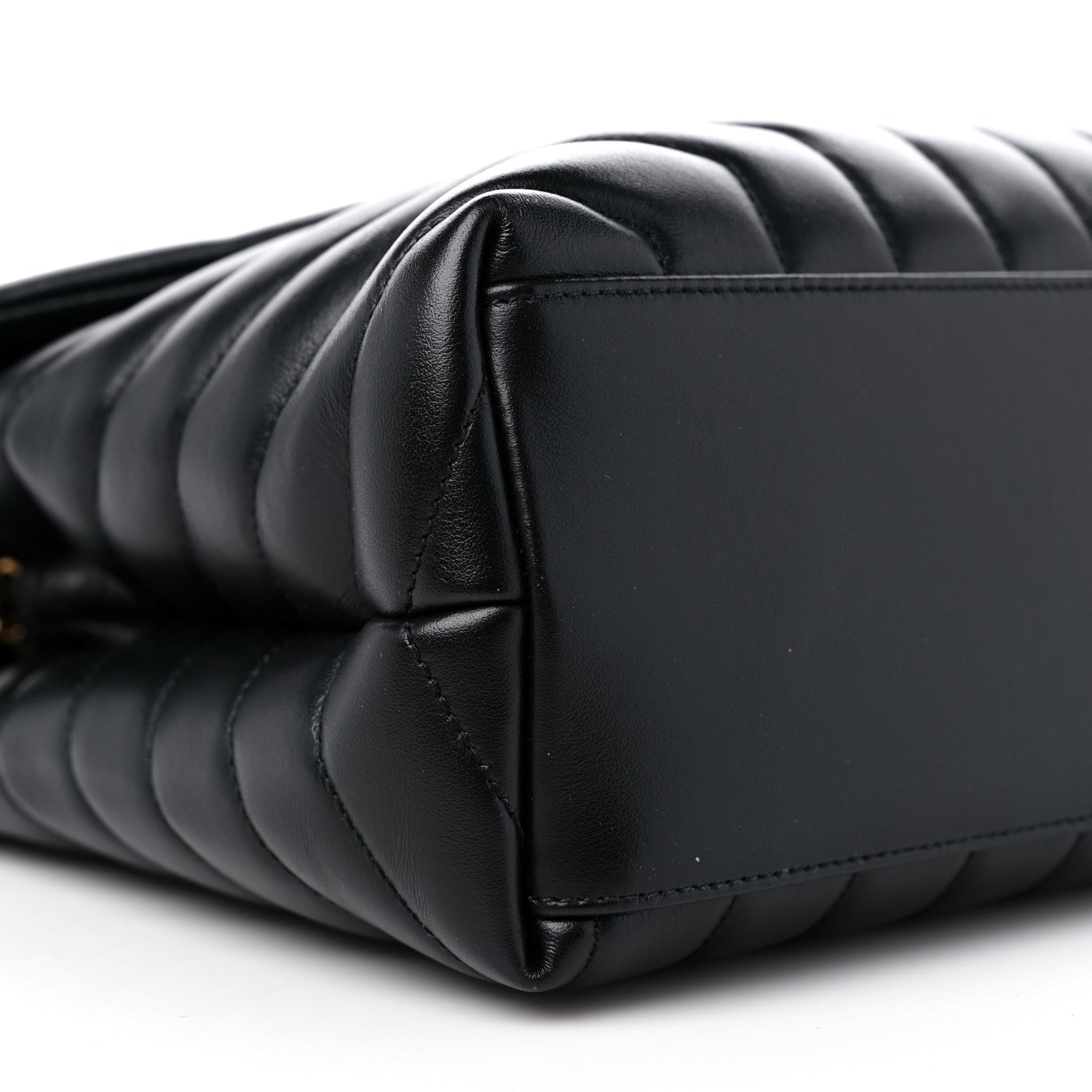 Saint Laurent Calfskin Y Quilted Monogram Medium Loulou Chain Satchel Black 9 of 11