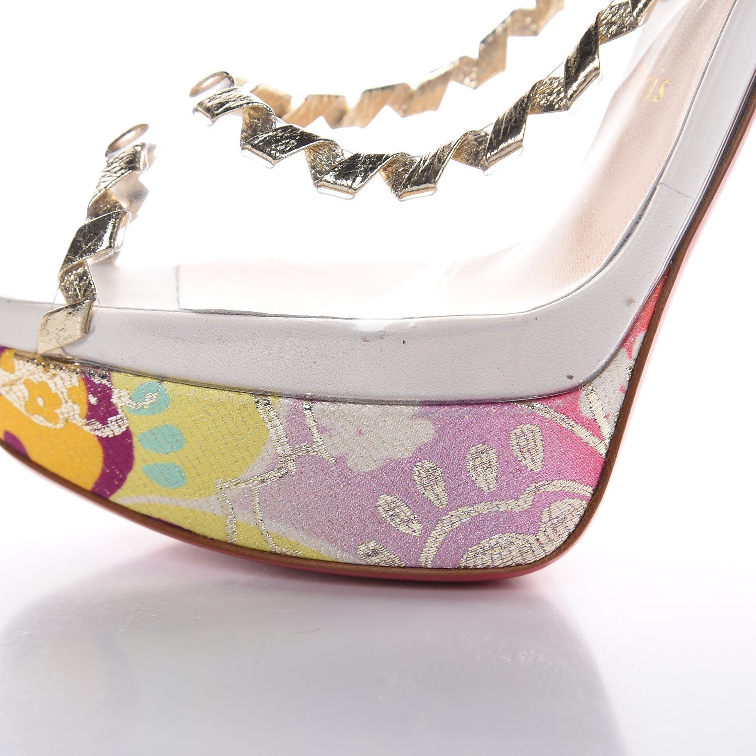 Christian Louboutin PVC Specchio Tissu Kyoto Fictoire 150 Platform Pumps 40 Multicolor 9 of 9