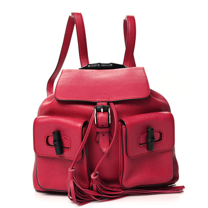 Gucci Cellarius Calfskin Medium Bamboo Backpack Petunia 1 of 10