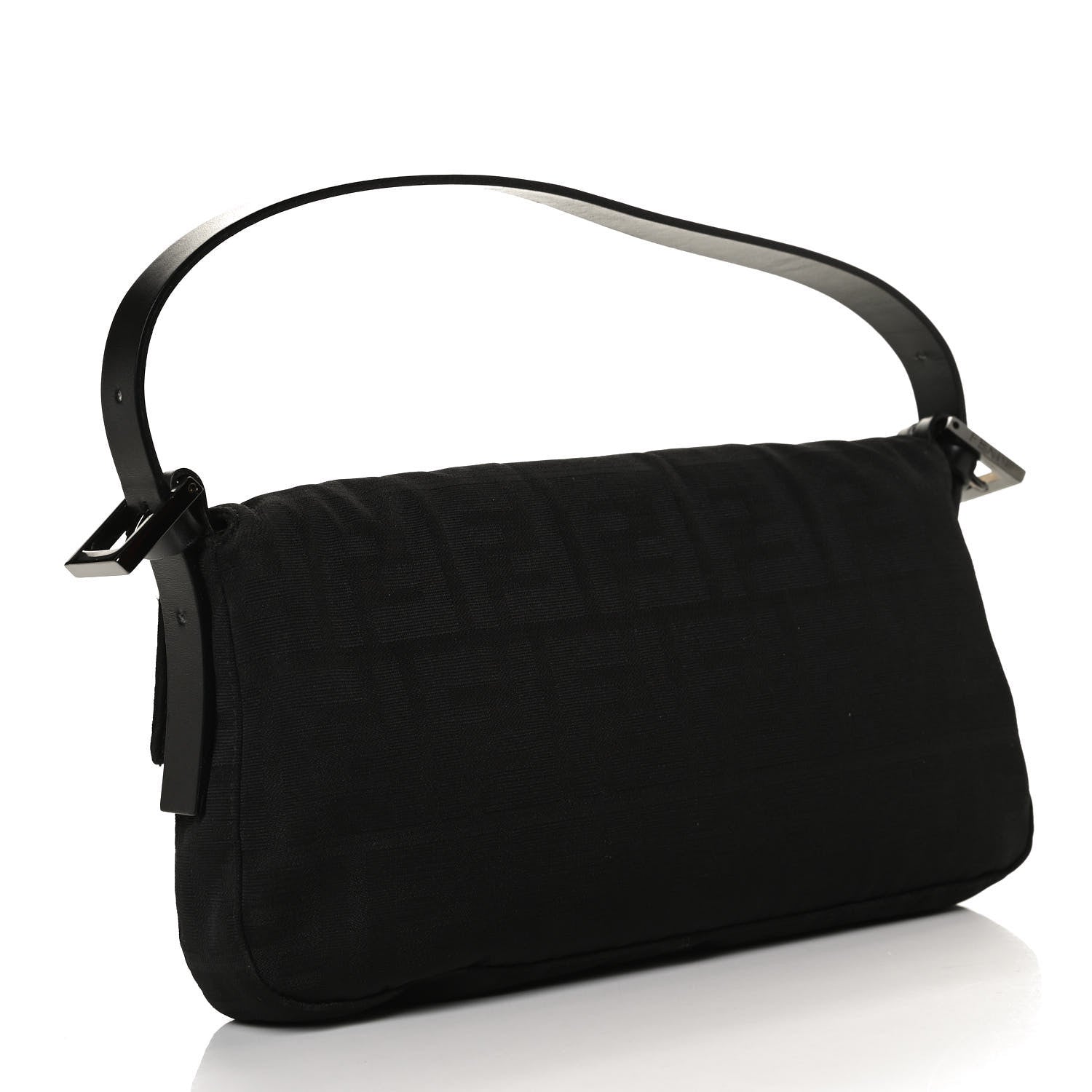 Fendi Nylon Zucca Baguette Black 2 of 12