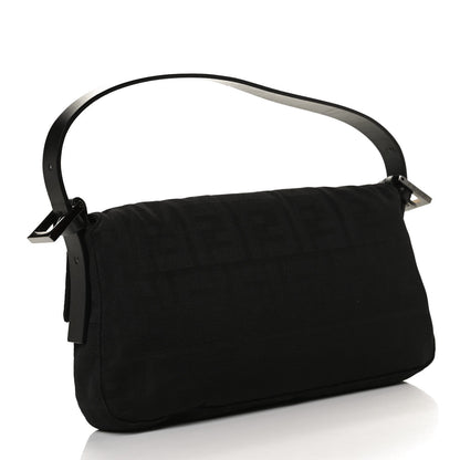 Fendi Nylon Zucca Baguette Black 2 of 12