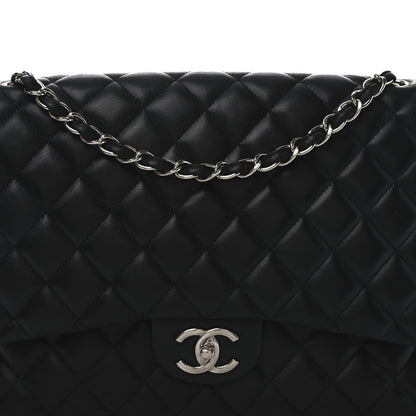 Chanel Lambskin Quilted Maxi Double Flap Black 8 of 10