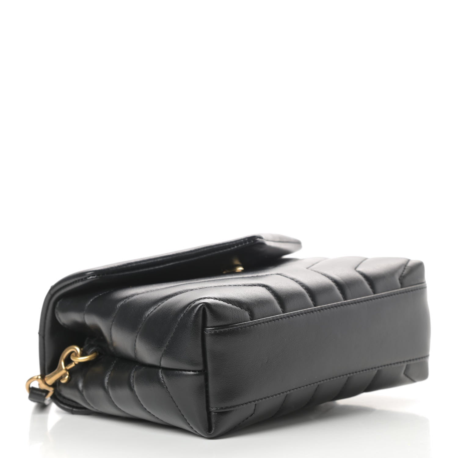 Saint Laurent Calfskin Y Quilted Monogram Toy Loulou Crossbody Bag Black 4 of 12