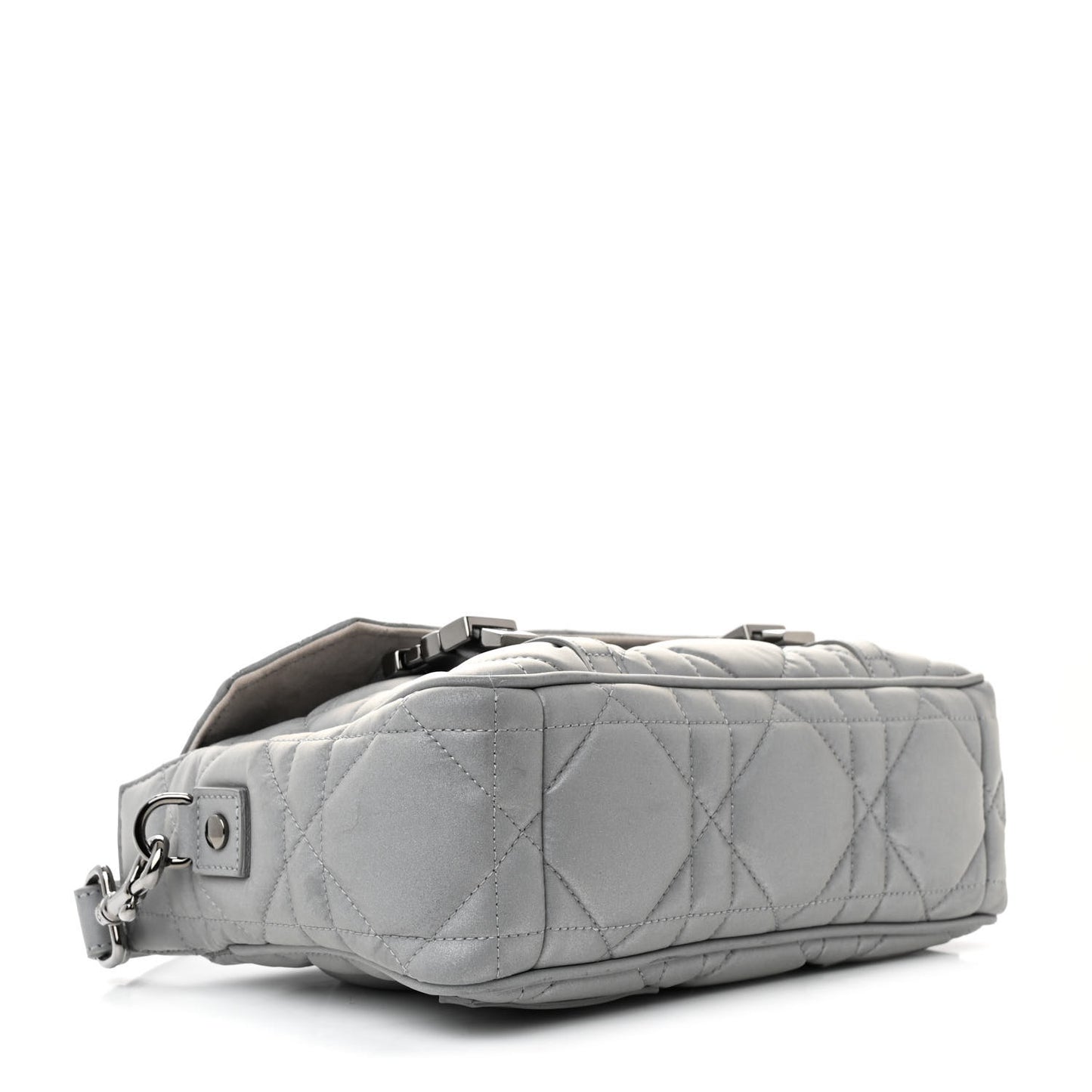 Calfskin Macrocannage Small Diorcamp Messenger Argent