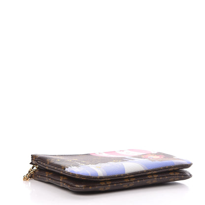 Louis Vuitton Monogram 2019 Christmas Animation Double Zip Pochette 4 of 11