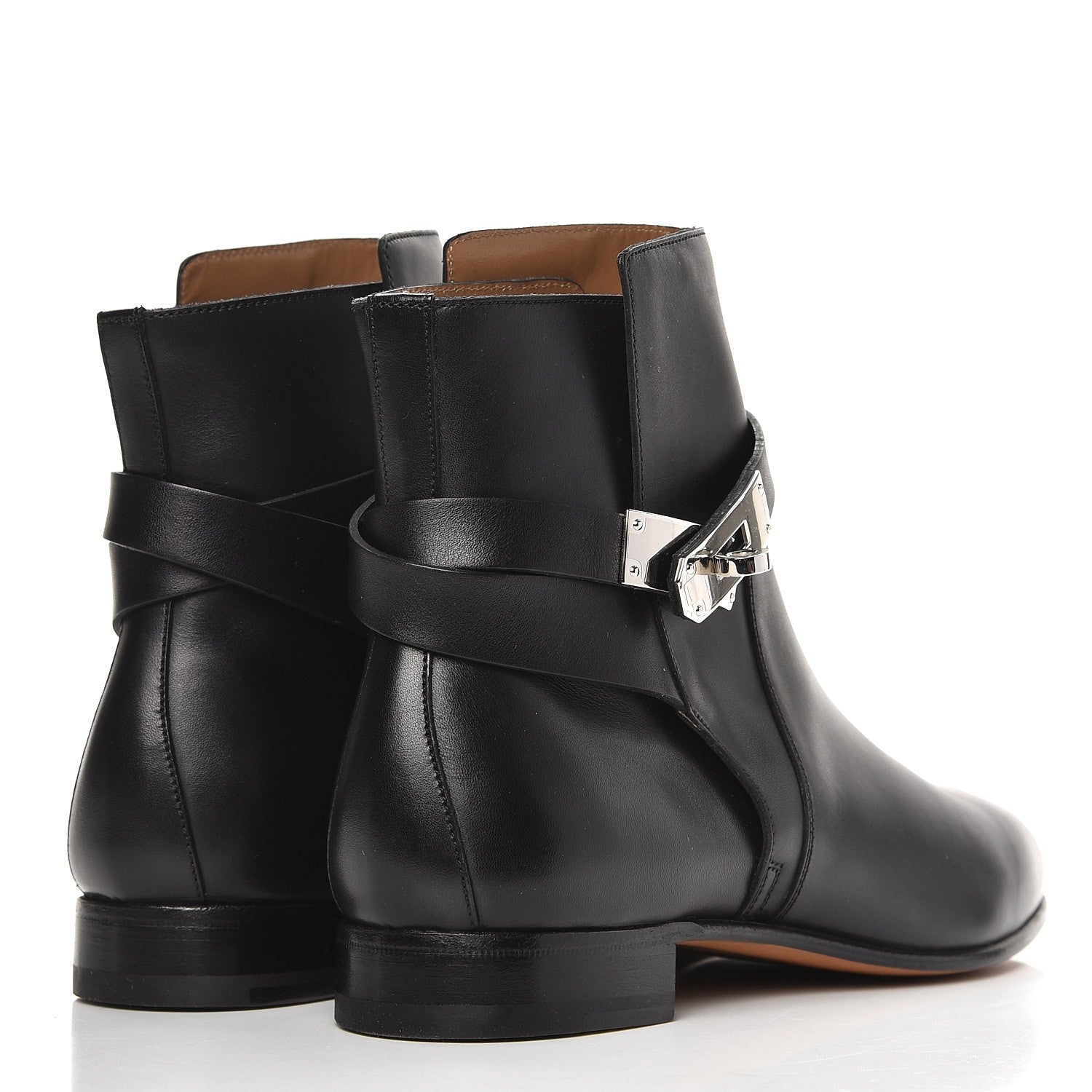 Hermes Calfskin Neo Low Boots 38.5 Black 4 of 7