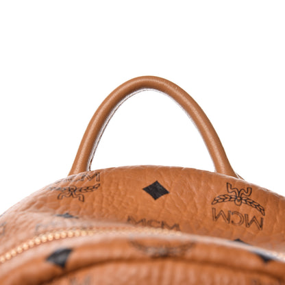 MCM Visetos Small Side Stud Stark Backpack Cognac 11 of 11
