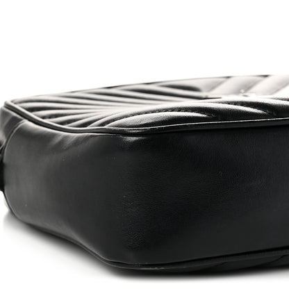 Saint Laurent Calfskin Matelasse Monogram Lou Camera Bag Black 9 of 13
