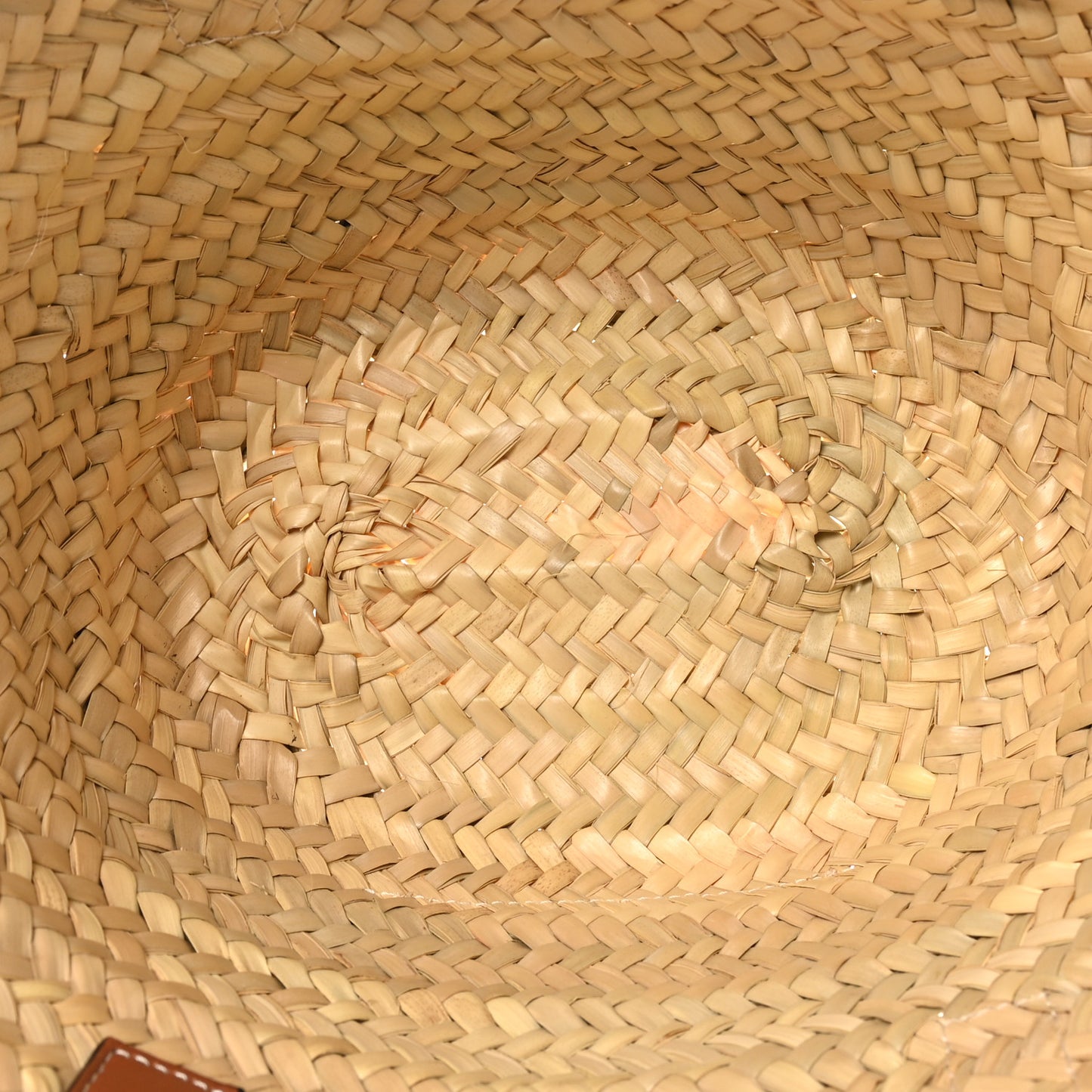 Raffia Small Basket Tote Bag Natural Tan