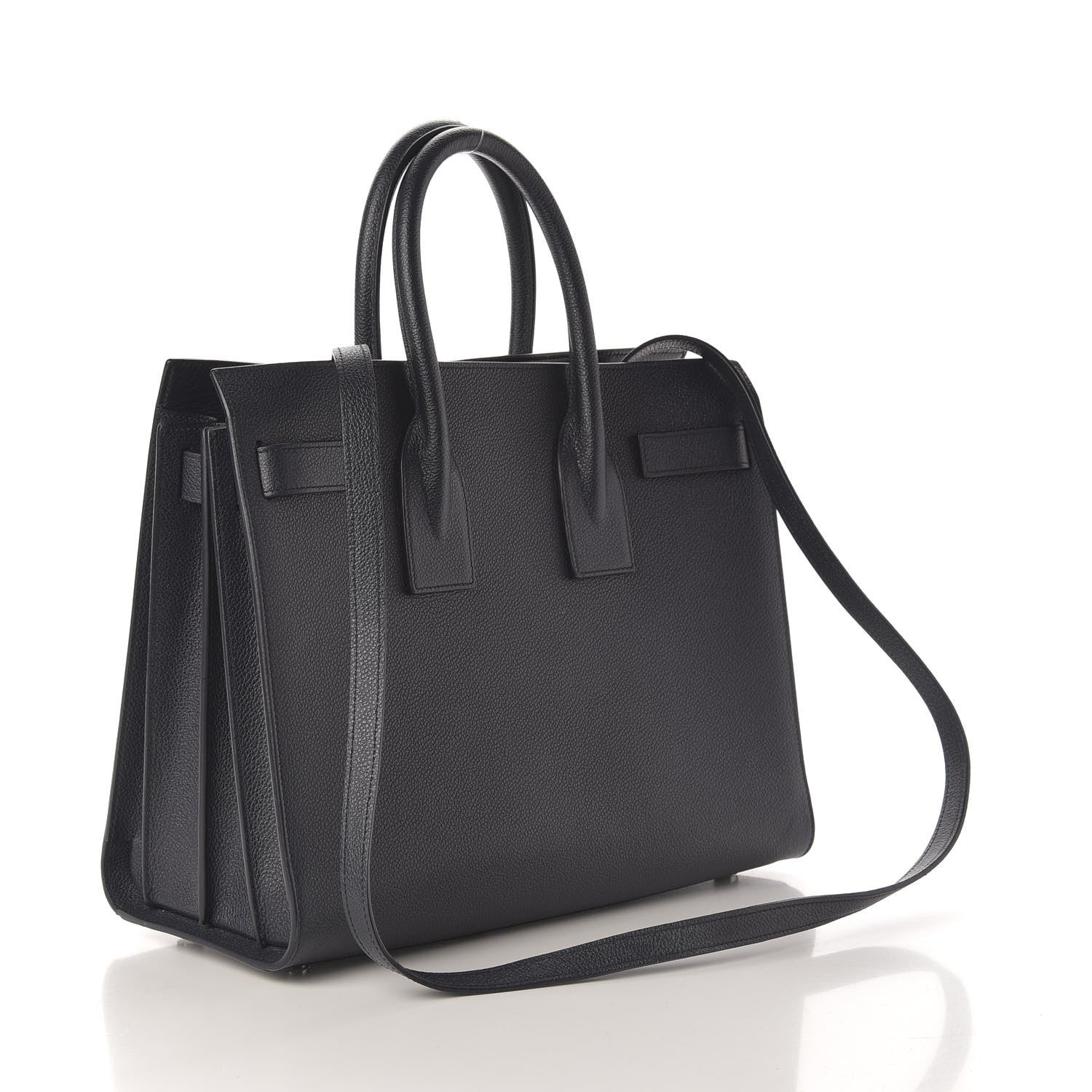 Saint Laurent Grained Calfskin Small Sac De Jour Petrol 4 of 13