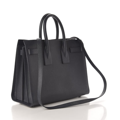 Saint Laurent Grained Calfskin Small Sac De Jour Petrol 4 of 13