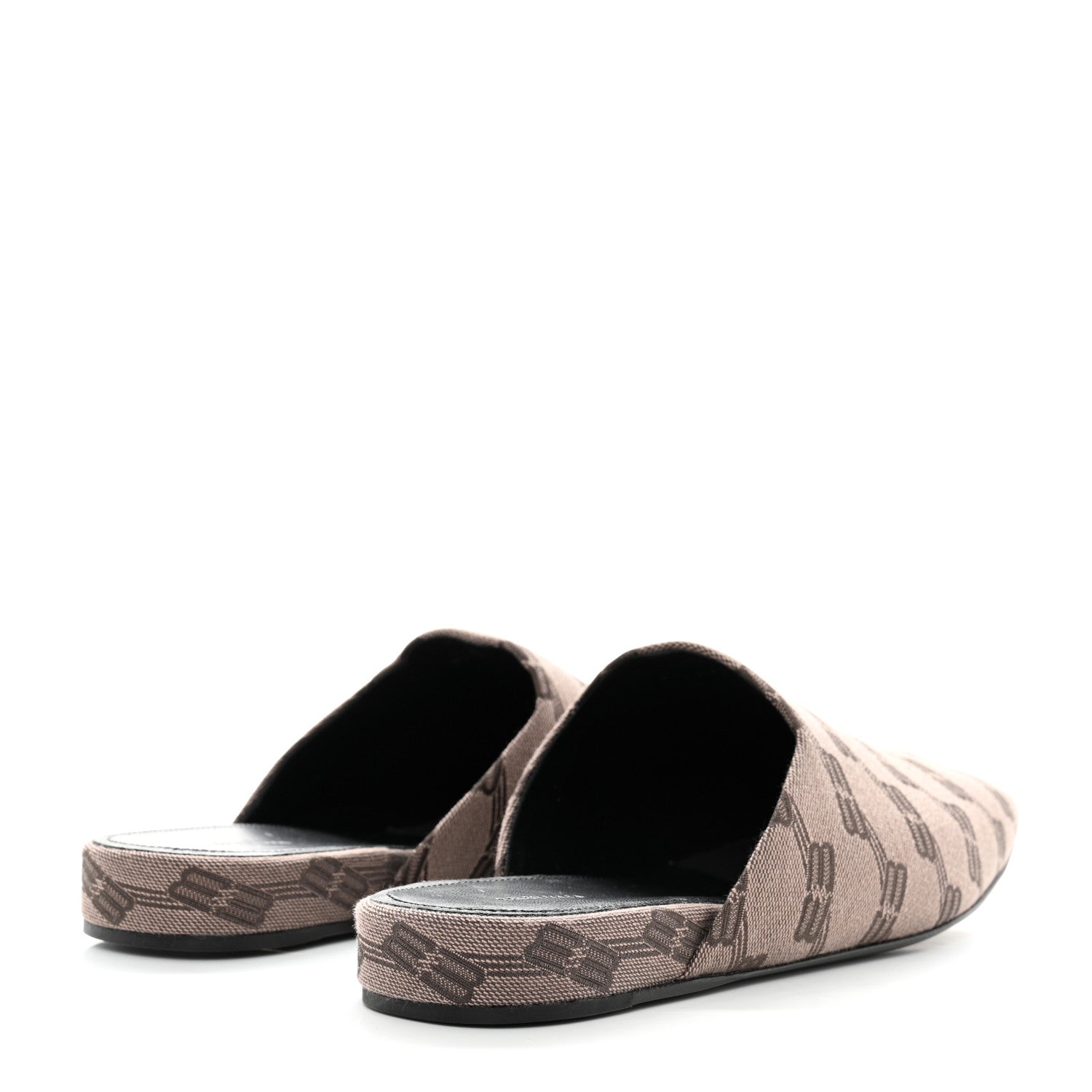 Balenciaga Jacquard BB Monogram Mens Cosy Mules 40 Dark Mink Grey Dark Brown 4 of 9